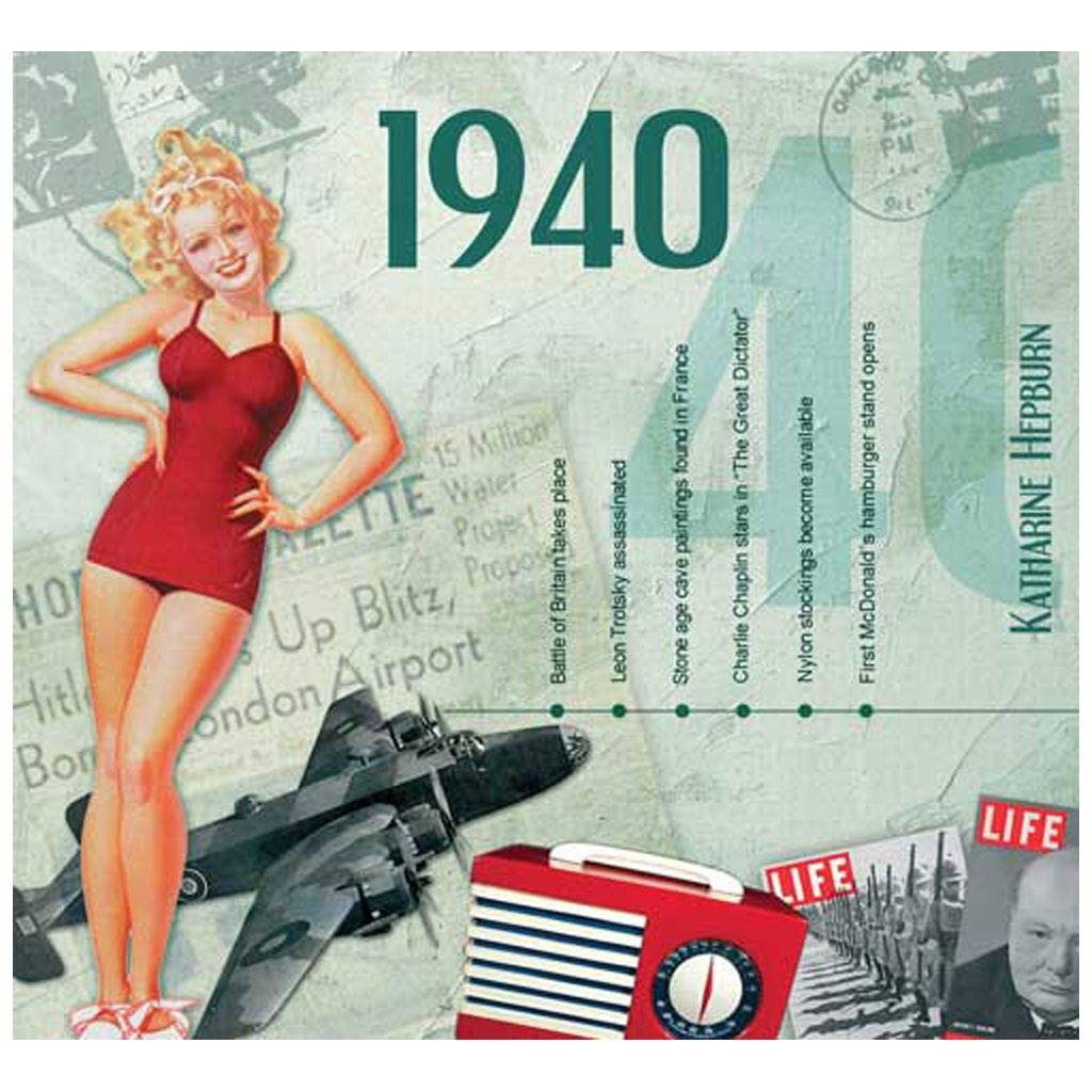The CDCard Company 1940 The Classic Years CD Greeting Card