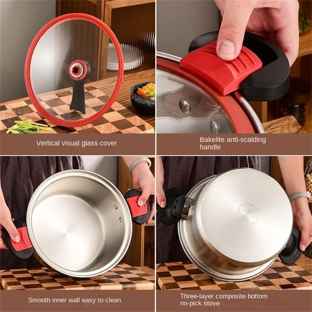 Mini Pressure Cooker Stainless Steel with Lid Quick Heat