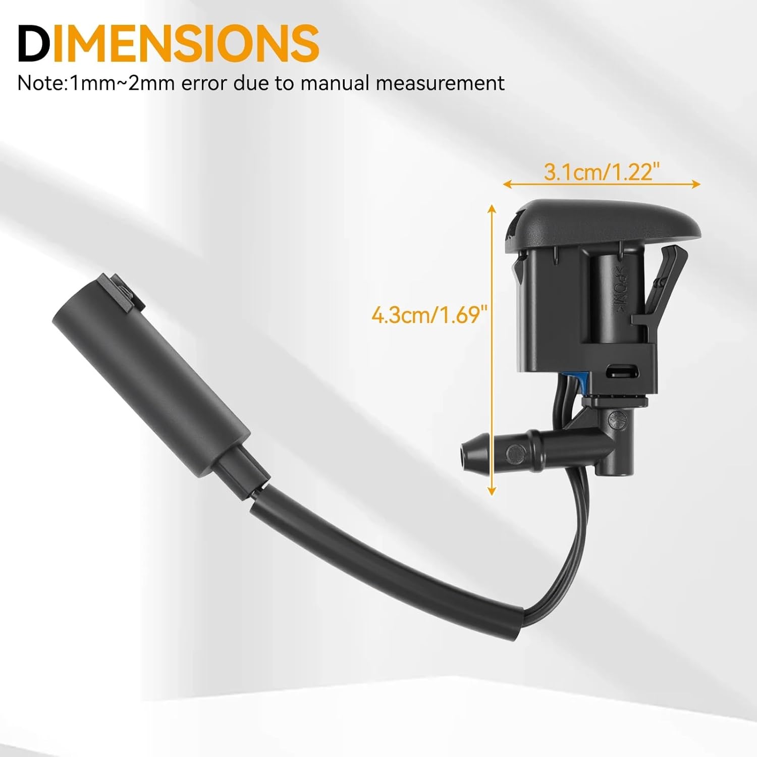 Windshield Wiper Nozzle Compatible With BMW E81 E82 E87 E88 X3 E83 X5 E53 Z4 E85 Heated Windshield Washer Spray Nozzle OE 61667110851(1pcs)