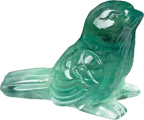 Vista 8 de Figura de pájaro de cristal de obsidiana negra tallada a mano, escultura de animal pulida de 2.4 pulgadas, piedra curativa, decoración de escritorio