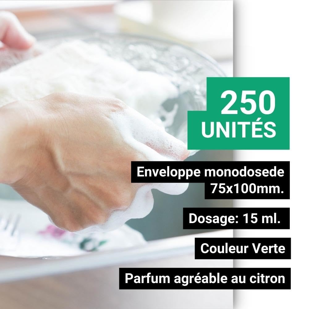 Liquide Vaisselle en Monodose | Dégraissant | 250 unités x 15ml