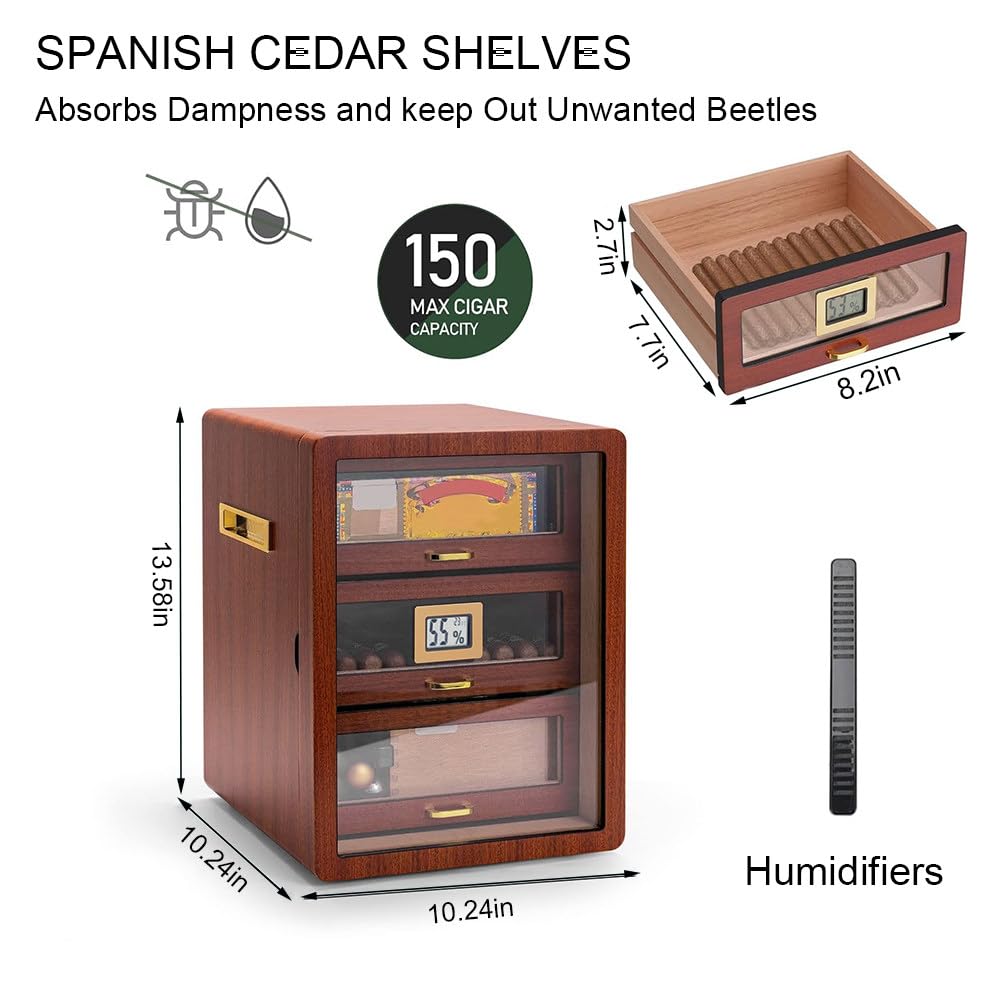 Amazon.com: Cigar Humidor Cabinet for 100 to 150 Cigars,Cigar