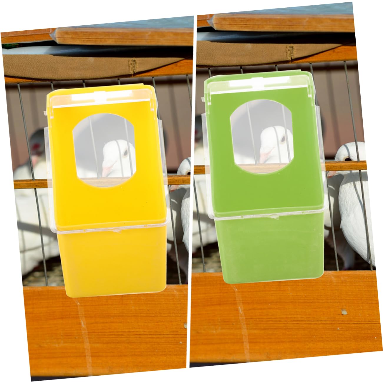 Yardwe 4piezas Comedero para y Cacatúas Comederos Suministros para Aves Colgante Duradero