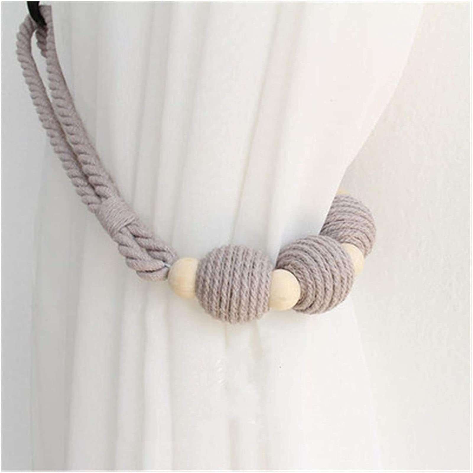 Anneau de rideau 2 pièces/ensemble embrasses de rideau Style nordique coton fenêtre corde décor à la maison rideau boucle sangle support Clips pour rideaux accessoires accessoires de rideau (Couleur