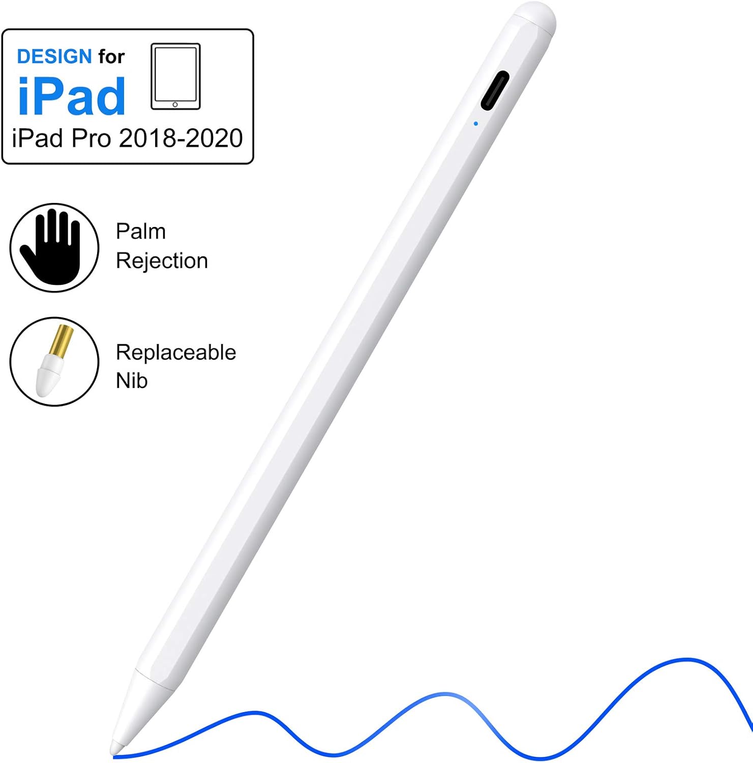 Nеw Arrіvаlѕ SPEATE Stylus Pen for iPad with Palm Rejection (2018-2020) Active Touch Screen Digital Pencil Fine Point Compatible with Apple iPad