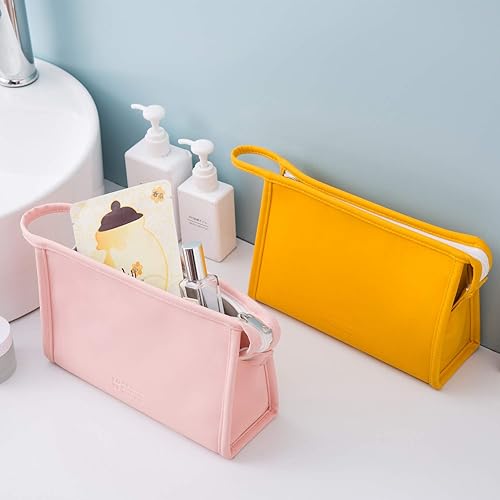 Miniatura 9 de MIRASON Juego de 3 bolsas de maquillaje para cosméticos, bolsa organizadora de viaje para mujer, de piel sintética, impermeable, juego de 3 piezas,