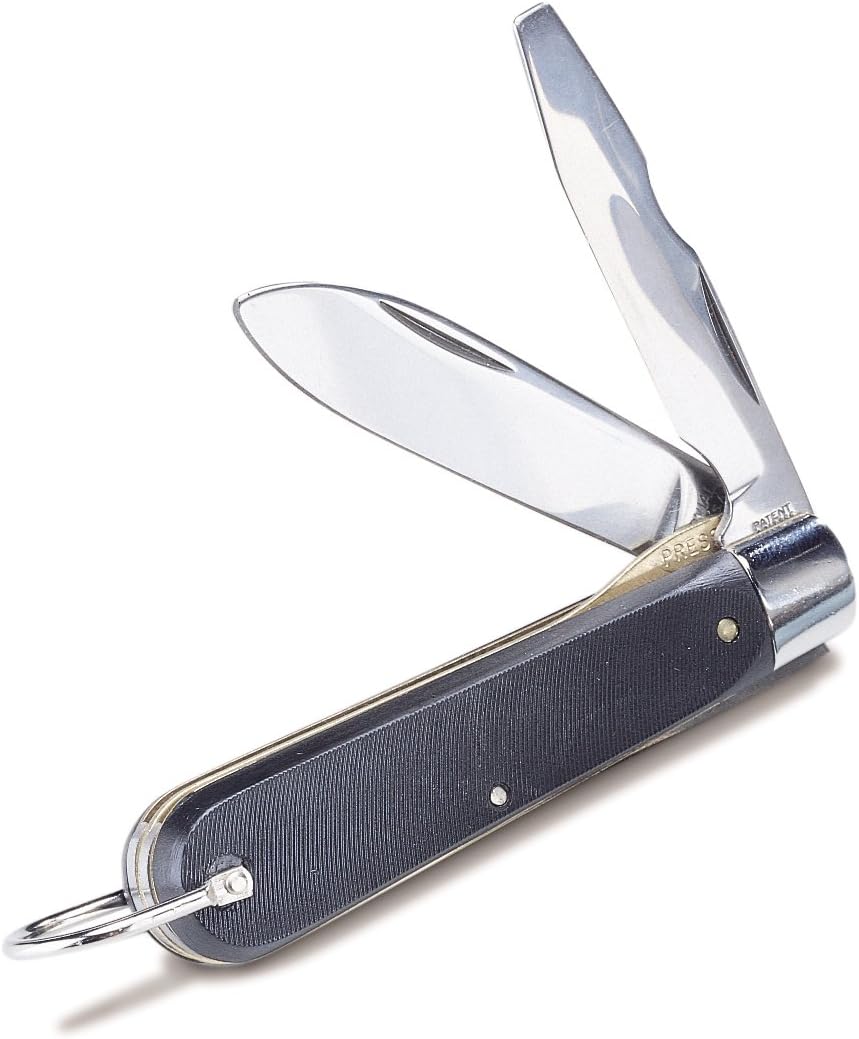 Gardner Bender KF-200 Electricians Knife, Straight 2 Blade / Flat Screwdriver Blade, brass