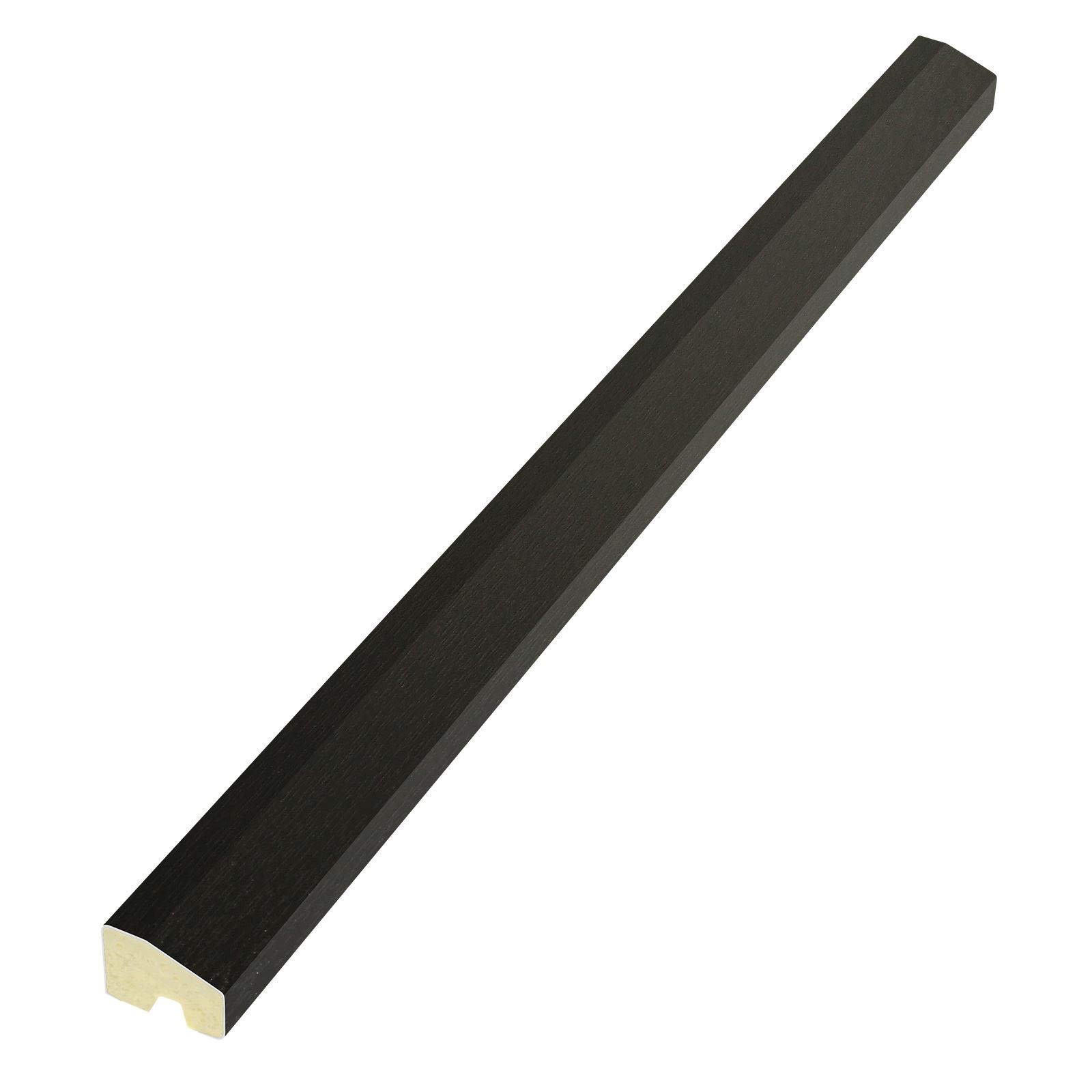 20mm x 15mm Chamfered Bead uPVC Plastic Window Door Finishing Trim (2.5m) - Black Ash