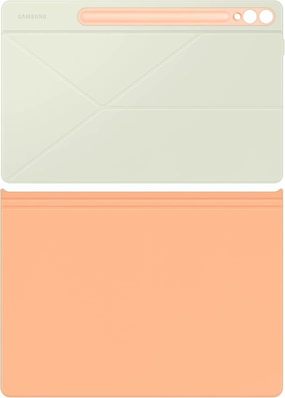 Samsung Galaxy Tab S10+ SmartBook Cover Tablet Protective Case, Portrait / Landscape Mode, Removable Platform, Auto Screen On/Off, US Version, Orange