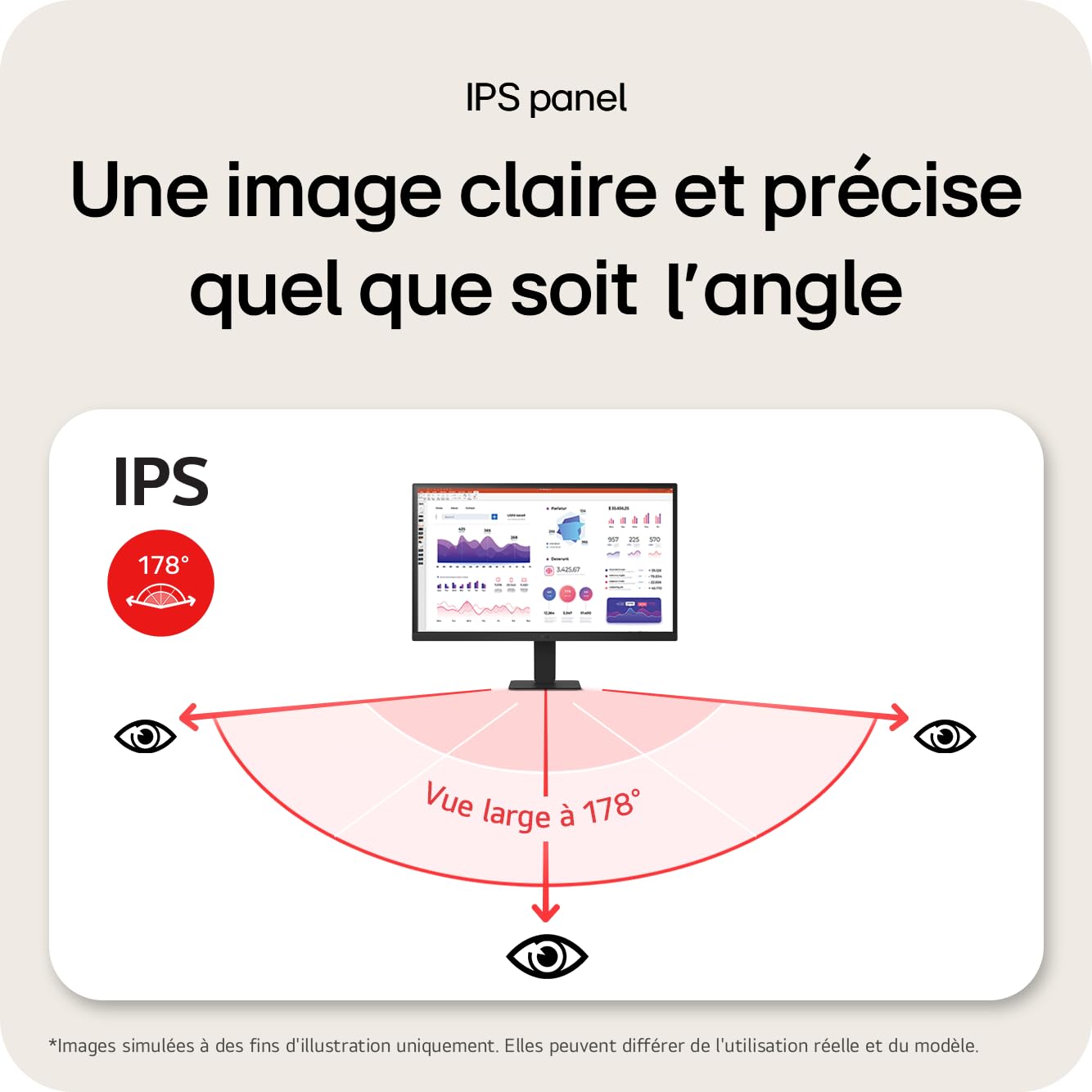 LG 24U631A-B Ecran PC bureautique 24" - Dalle IPS résolution QHD (2560x1440), 5ms 100Hz, HDR 10, sRGB 99% (CIE1931), inclinable, HDMI 2.0, USB-C (15W)