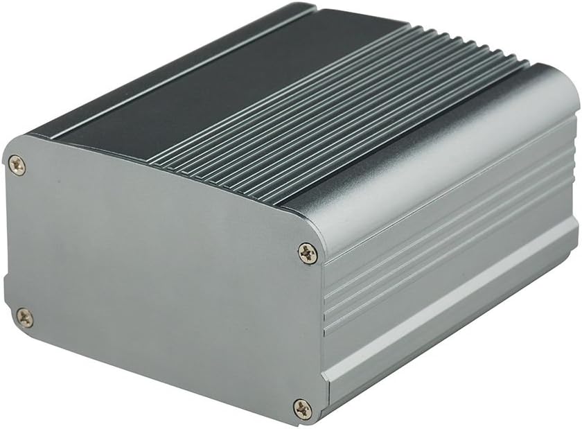 Eightwood Aluminum Project Enclosure Box Electronic Case for PCB Circuit Board DIY- 4.32 x 3.74 x 2.17 inch (L*W*H) Built-in Slot Extrusion Box