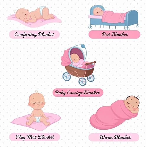 Miniatura 6 de Nonnie Manta de bebé personalizada con nombre  Manta de punto bordada personalizada con volantes para recién nacido, 30 x 40 pulgadas, regalo