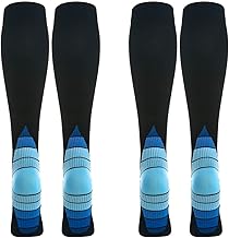 2 Pairs Compression Socks/Socks for Men and Women, Running, Sport, Running, Hiking, Flying, Travel, Varicose, Pregnancy and Doctors