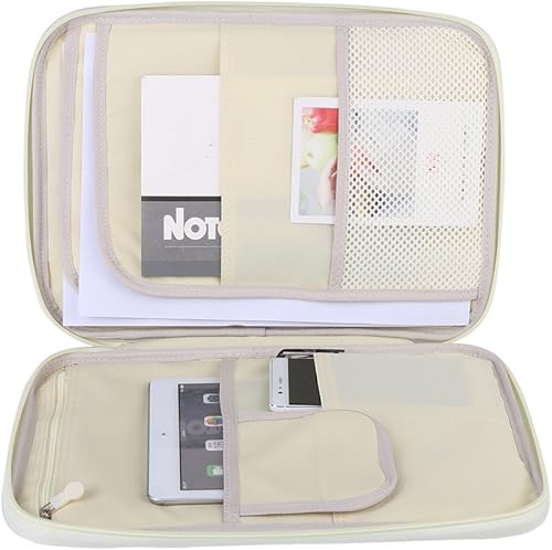 Miniatura 8 de A4 Documento Bolsa Carpeta de Archivos A4 Portafolio Organizador Computadora Portátil Estuche con Cremallera, Pasto verde