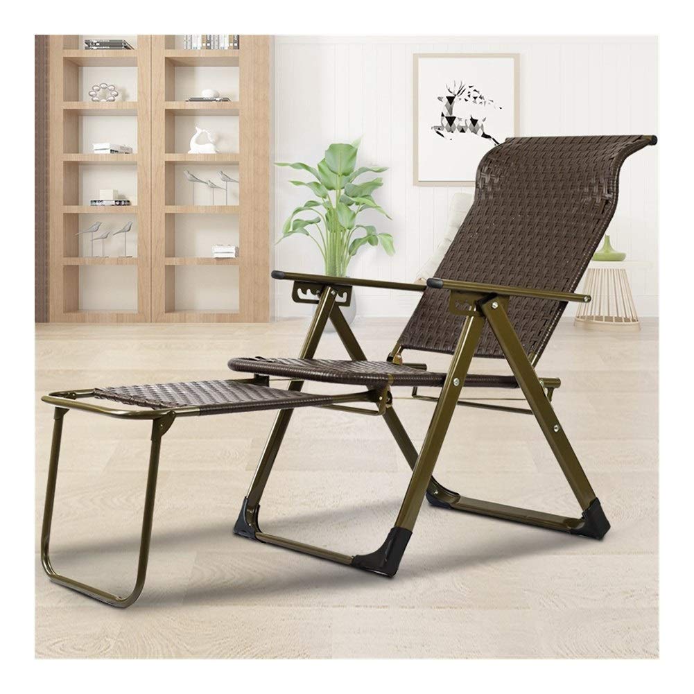 Buy HOUMEL Garden Chairs Recliners Brown Wicker Chairs Rattan Recliner