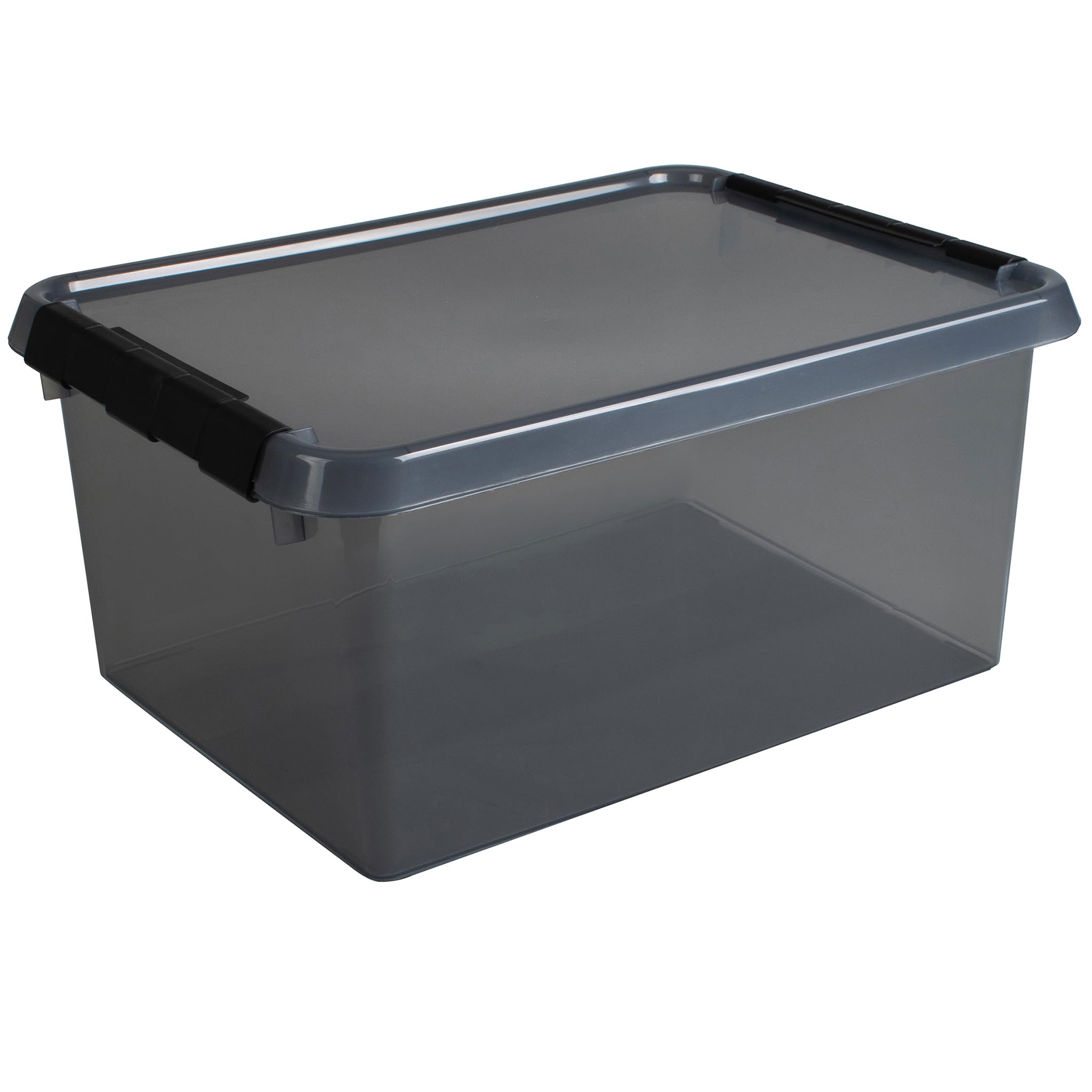 Helit Sunware The Comfort-Line 88001820 Storage Box 15 L Grey Transparent Organiser Box with Lid