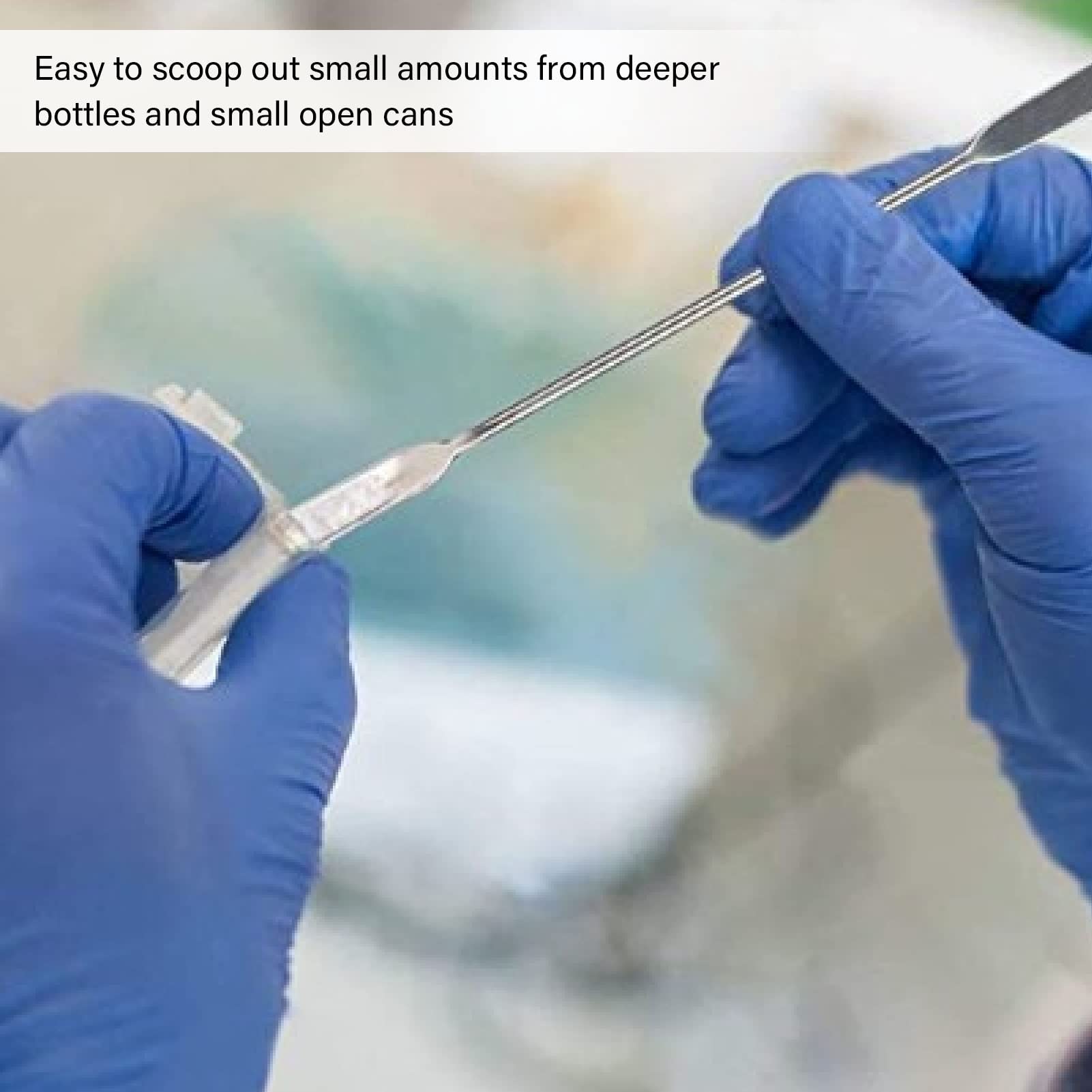 13Pcs Lab Spoon,Stainless Steel Laboratory Scraper Roof Non Deformation Lab Scraper with Practical Flannel Storage Bag for Drugs Reagents