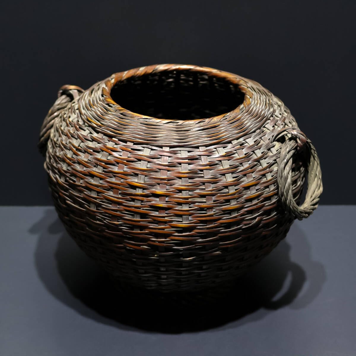 香道具 斑竹香筒 香合 在銘 作家物 竹細工 時代物 アンティーク 旧家