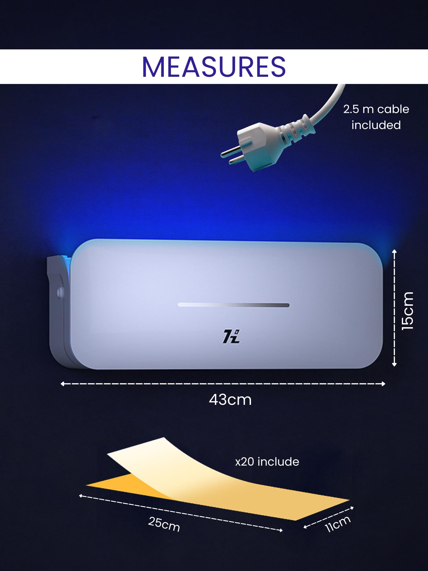 2x Lampada Elettrica per Zanzare da 220 V, Repellente per Insetti da Interno, 10 W Power Fly Killer, Luce UV da 365 nm, Senza Sostanze Chimiche, Valida per Uso Interno ed Esterno, 50 m-100 m2.