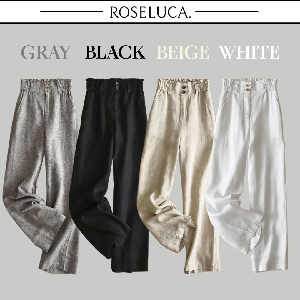 ROSELUCA. ハイウエストワイドパンツ オフィス カジュアル
