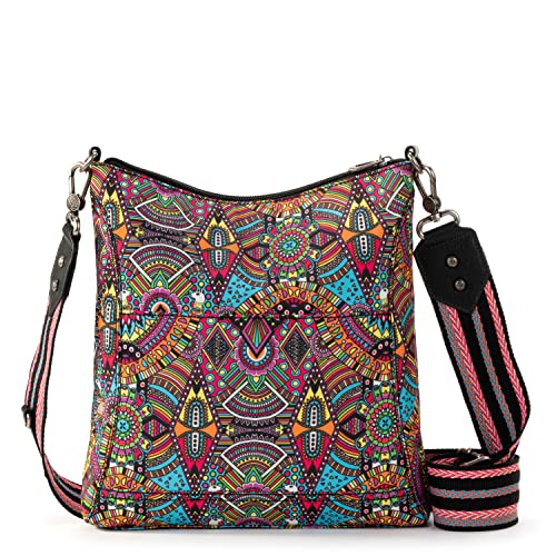 Sakroots Womens Eco-Twill Lucia Crossbody In Repreve Eco Twill, Rainbow Wanderlust, One Size Us #TOP4