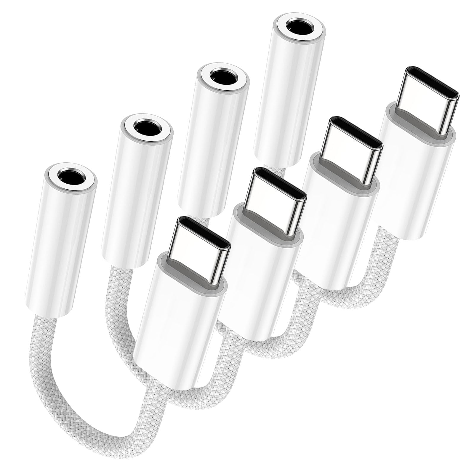 Fidioto 4 Pack USB-C to 3.5 mm Jack Adapter, Type c Adapter for Headphones Cable Compatible with iPhone 17/16 Pro Max/16 Pro/16/Samsung Galaxy S24/S23