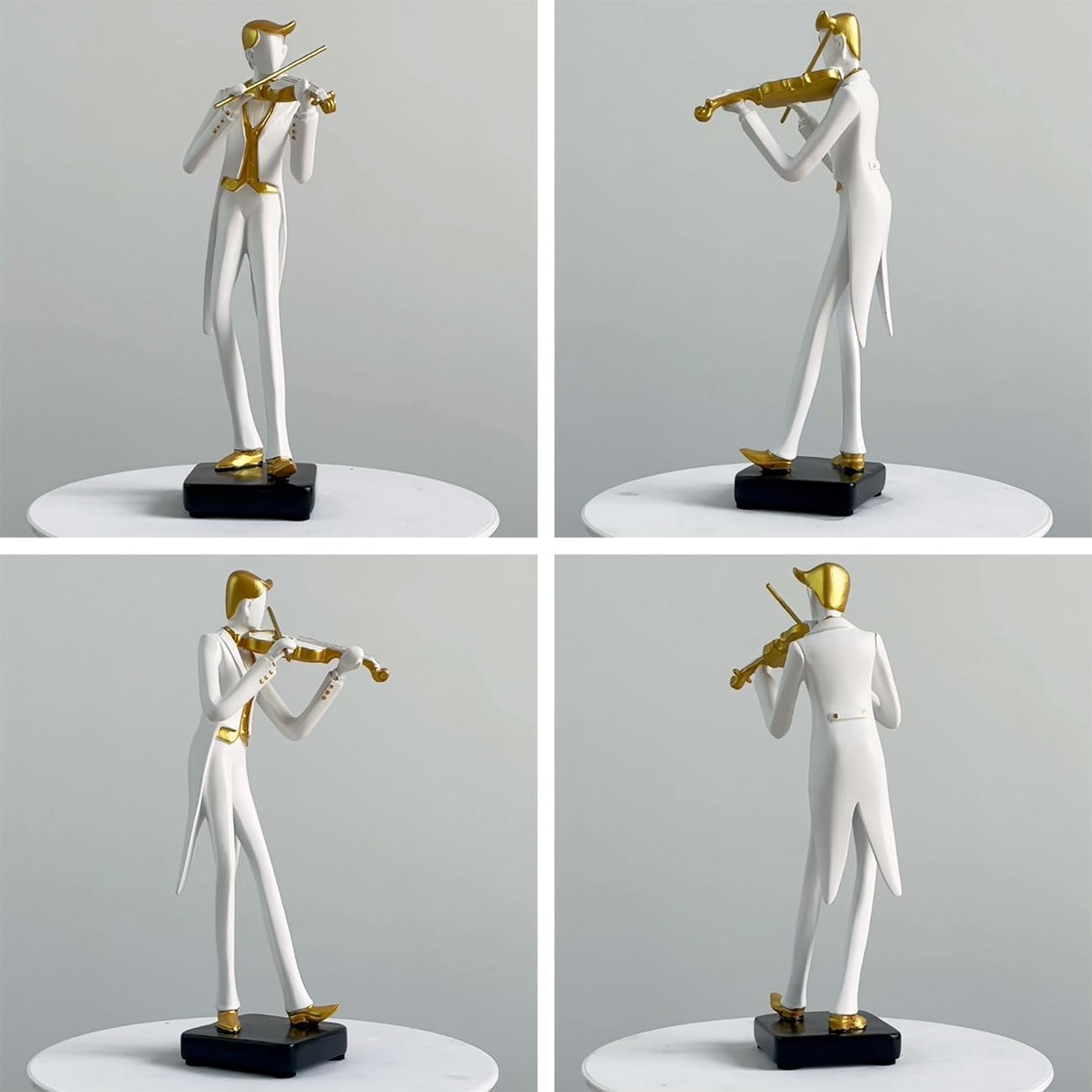 HAUCOZE Music Decor Musician Statue Oboe Sculpture Figurine Music Lovers Gift for Studio Living Room Office 10 Inch