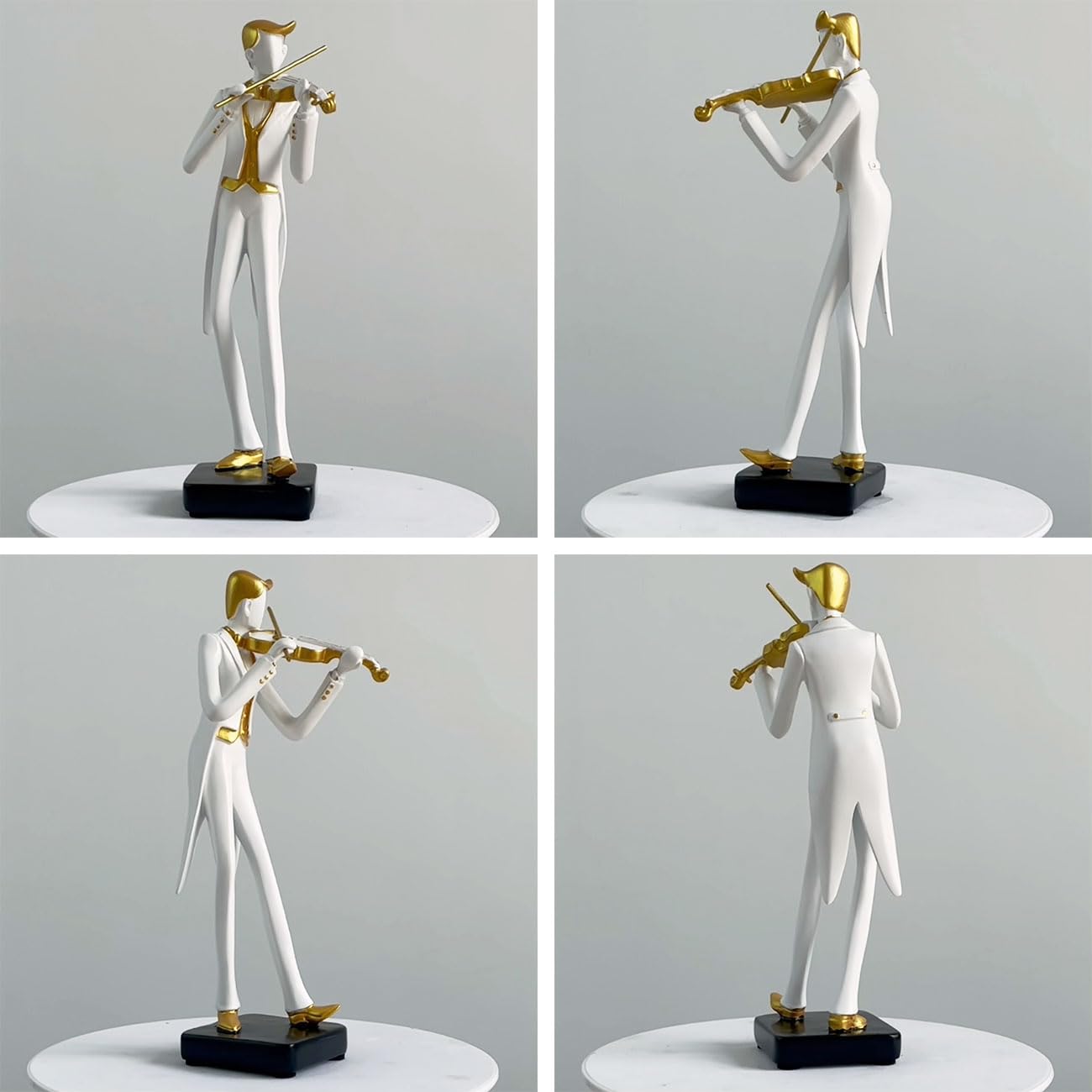 HAUCOZE Statua Musicista Oboe Scultura Figurina Moderna Decorazione Pianoforte Arte Musica Regalo per Famiglia Amici Amanti Resina 25cm