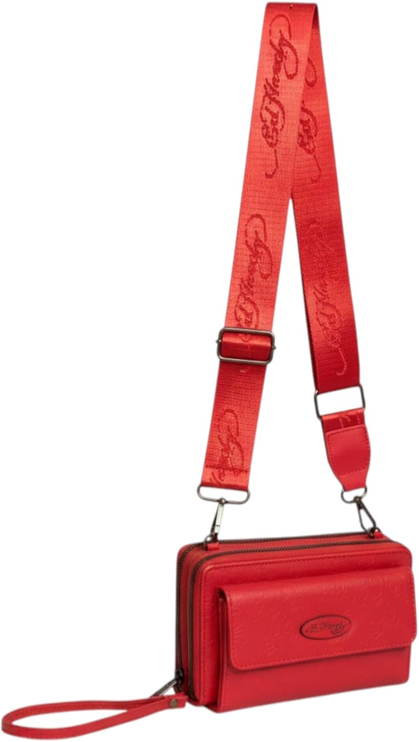 ED HARDY Women's Wallet Crossbody EHW209 | Removable Strap