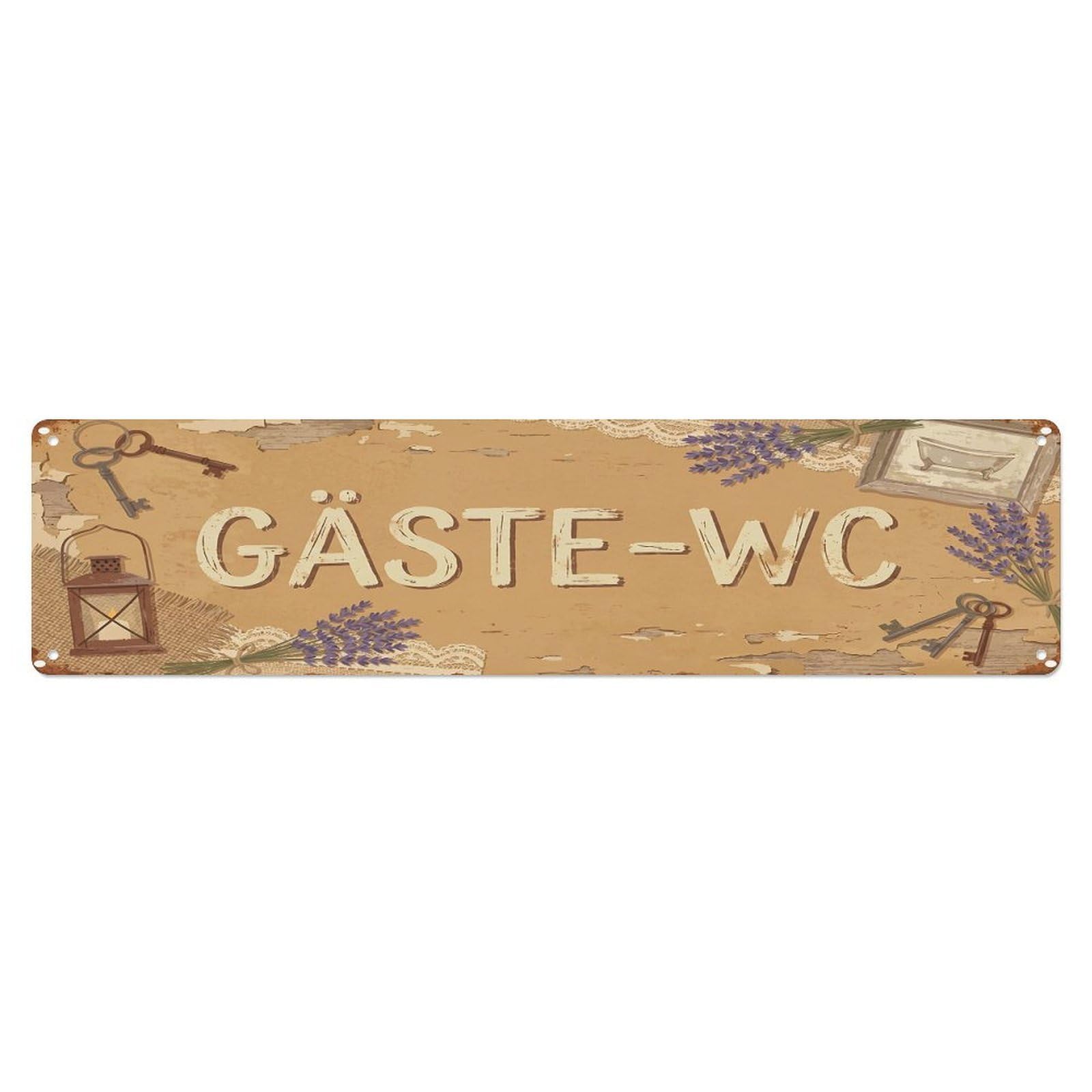 Shabby Cozy Pub Washroom Toilet(WC) Door Metal Tin Sign Plaque Wall Decor for Cafe, Club Bar, Office, Home Garden Metal Poster 4x16Inch