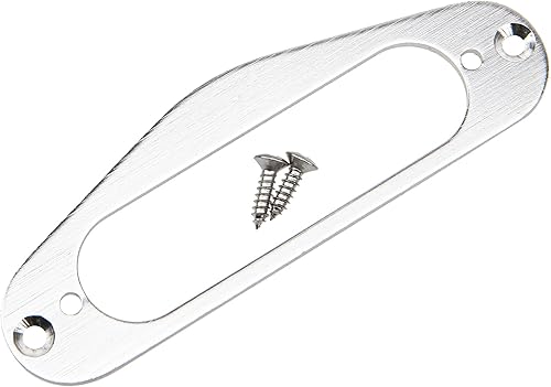 1 anillo de montaje para guitarra metálica Yootones con tornillos compatibles con Fender Stratocaster Strat Guitar (plateado)