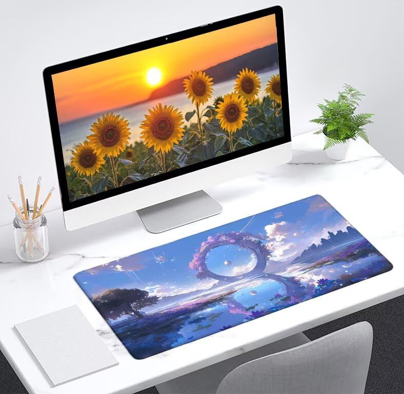 Tapis de souris gaming XXL grand format imperméable antidérapant pour PC de bureau - 2