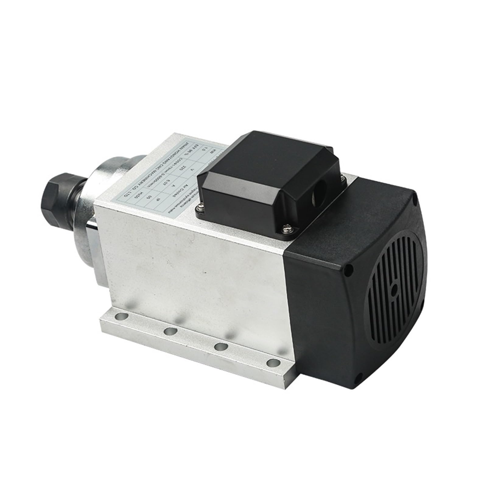 Husillo de potencia constante CNC, 1,5 kW, ER20, 6000rpm, brida bajo par, Motor imán permanente refrirado por aire, fresadora, perforación, Unidad de potencia(Set)