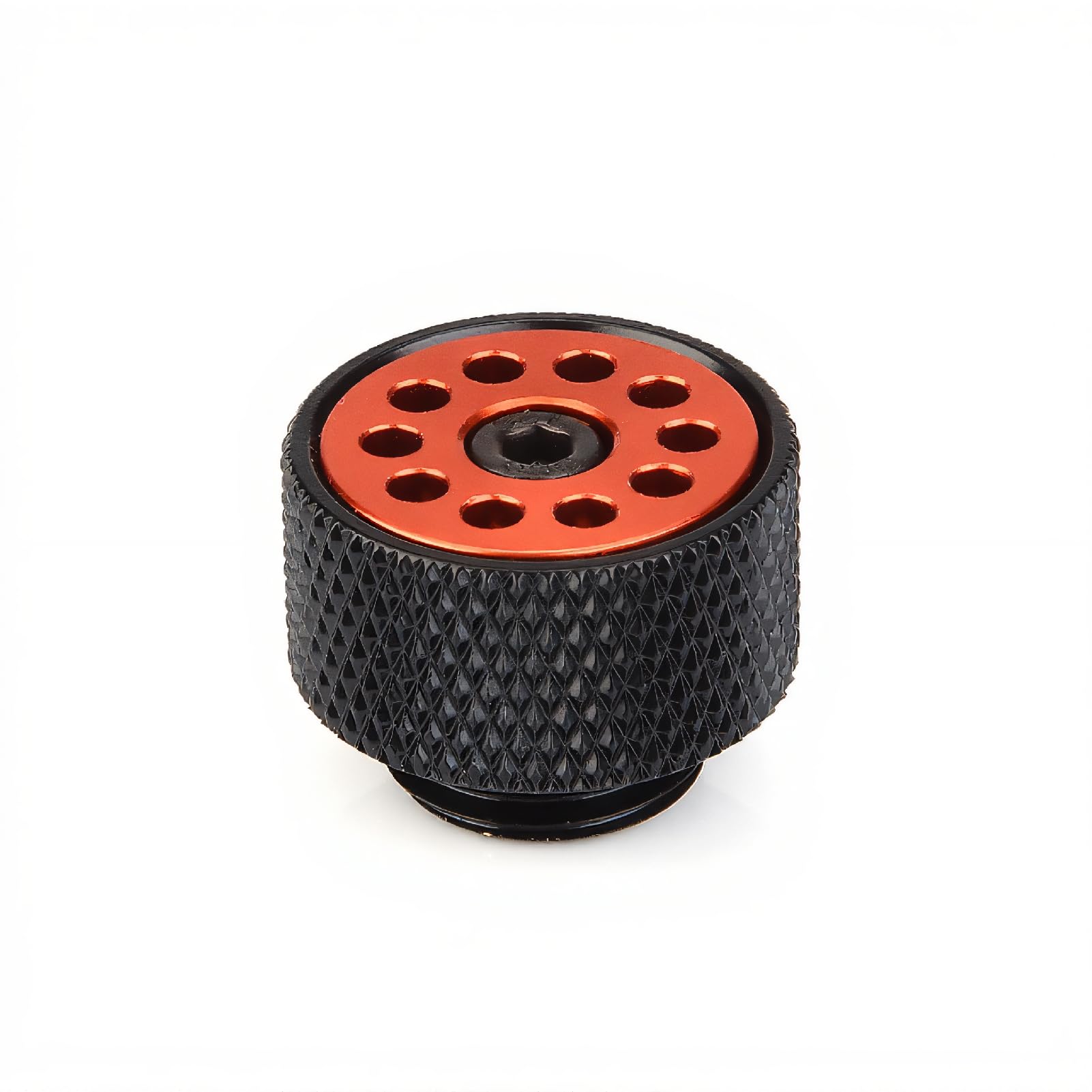 Adapter do chłodzenia wodą G1 / 4, gwint ASHATA miedziany G1 / 4 PC Chłodzenie wodą Proste złącze wtykowe, korek odpowietrzający Złącze korka wylotowego do komputerowego chłodzenia wodą (czerwony)