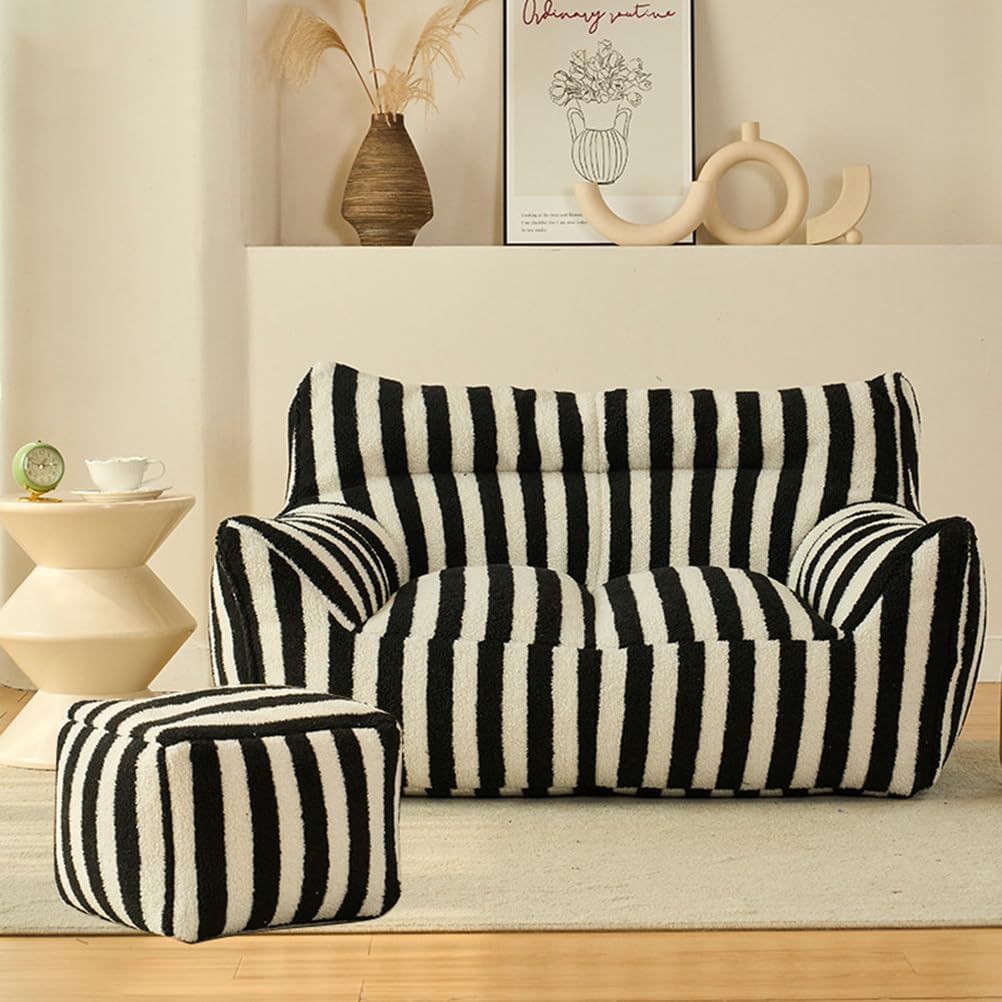 DTLEO  ビーンバッグチェアカバー+フットツールカバー花びらの形をしたビーンバッグチェアカバー（ビーンズなし）子供、大人、カップルのための怠惰なソファサック-ビーンバッグチェア,グレー,XL  : ホーム＆キッチン - Amazon.co.jp DTLEO ビーンバッグチェアカバー、洗えるソフトテディベルベット交換用ケース（詰め物なし）ジッパー付き、大人と子供用,黒