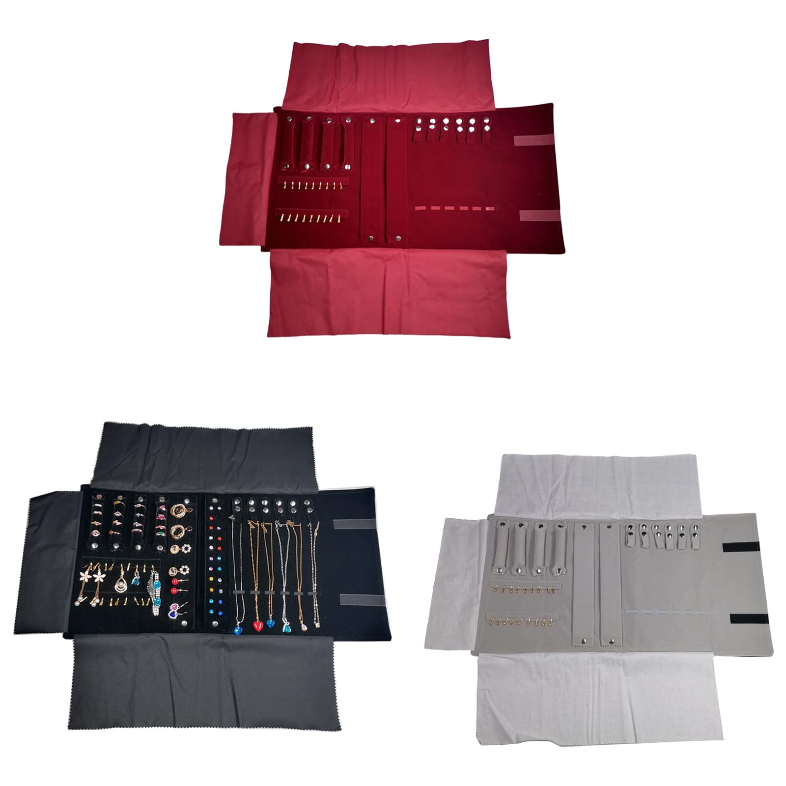 Farbic - Estuche para joyas con varios compartimentos para collares, pulseras, anillos, pendientes, viajes, diseños elegantes