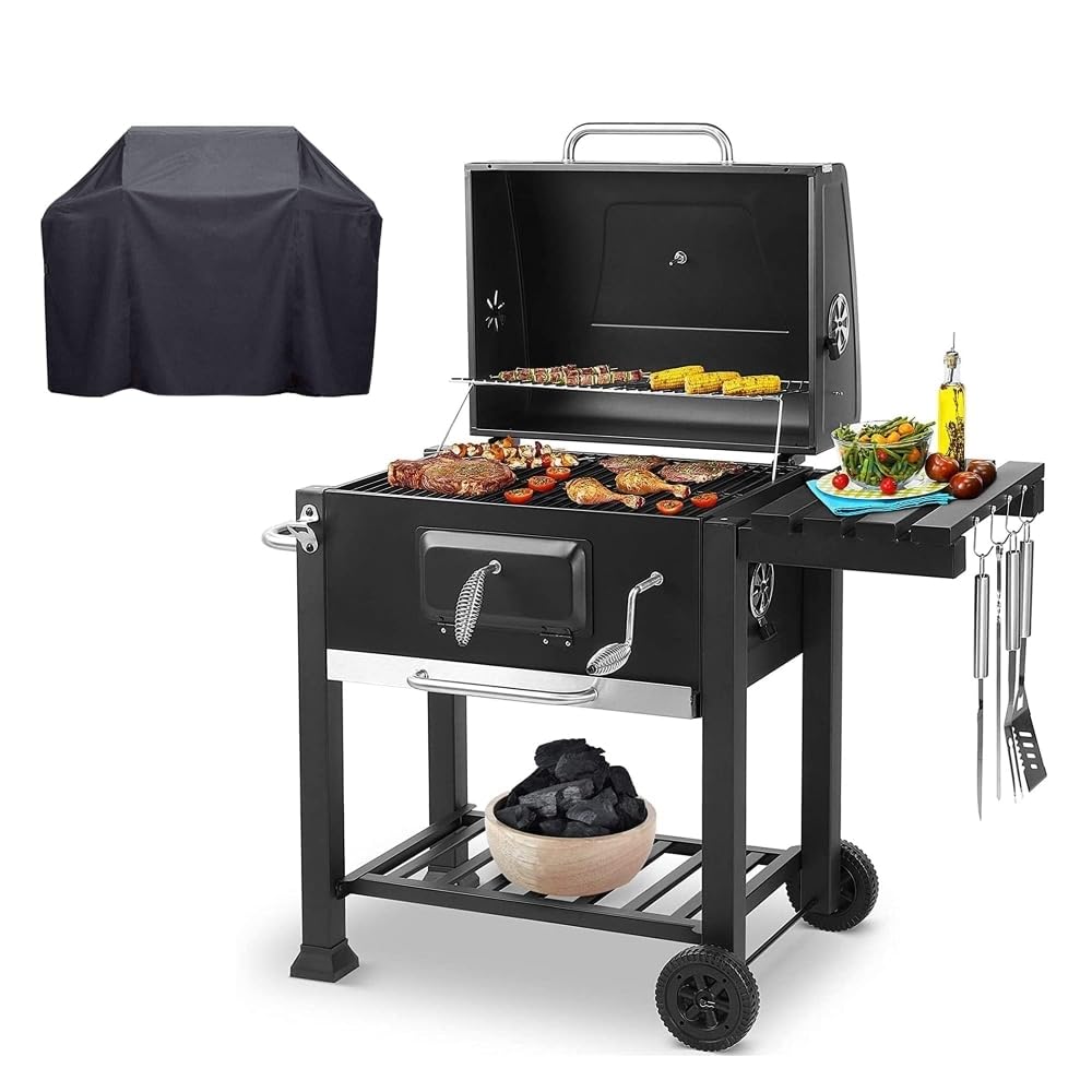 【ブラック】バーベキューコンロ 焚火台 大型焚火 ファミリーキャンプ 焚き火台 バーベキューコンロ 焼き網付き TKB-ST43 ブラック G574717