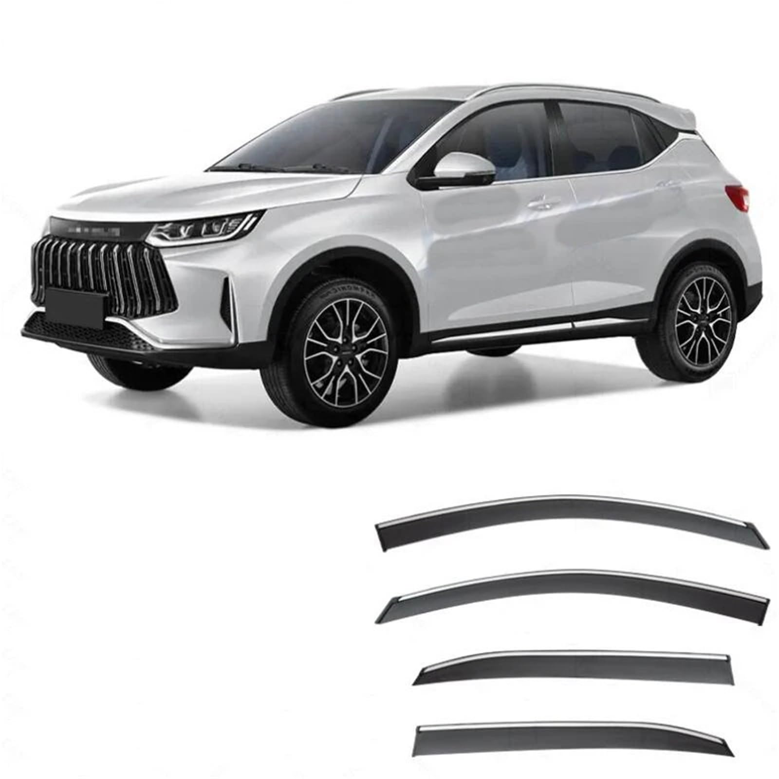 Window Visor Side Window Deflector Weather Shield Car Accessories Awnings Shelters Compatible with Jetour X50 2024