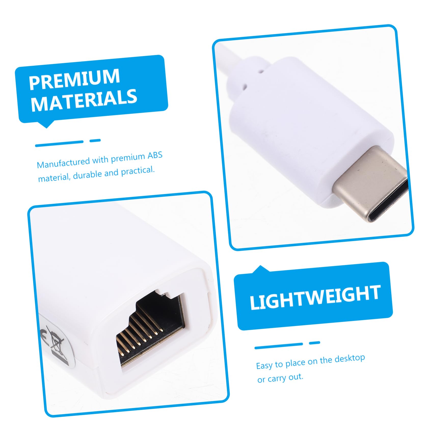 Tofficu 1pc USB Ethernet Adapter Type Wired Network Converter for Durable USB Ethernet Converter for Laptop and Desktop No Driver Needed Stable Compatibility