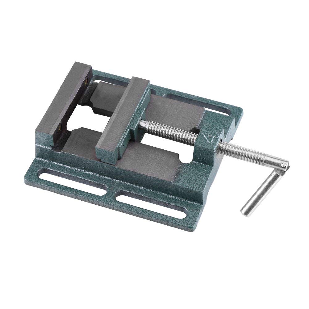 Étau de perceuse à colonne 4 pouces Étau de banc de mécanicien Pince de dessus de table Presse à serrure de verrouillage Base pivotante Étau de serrage de pince de banc de machine, 7,28 x 6,53 x