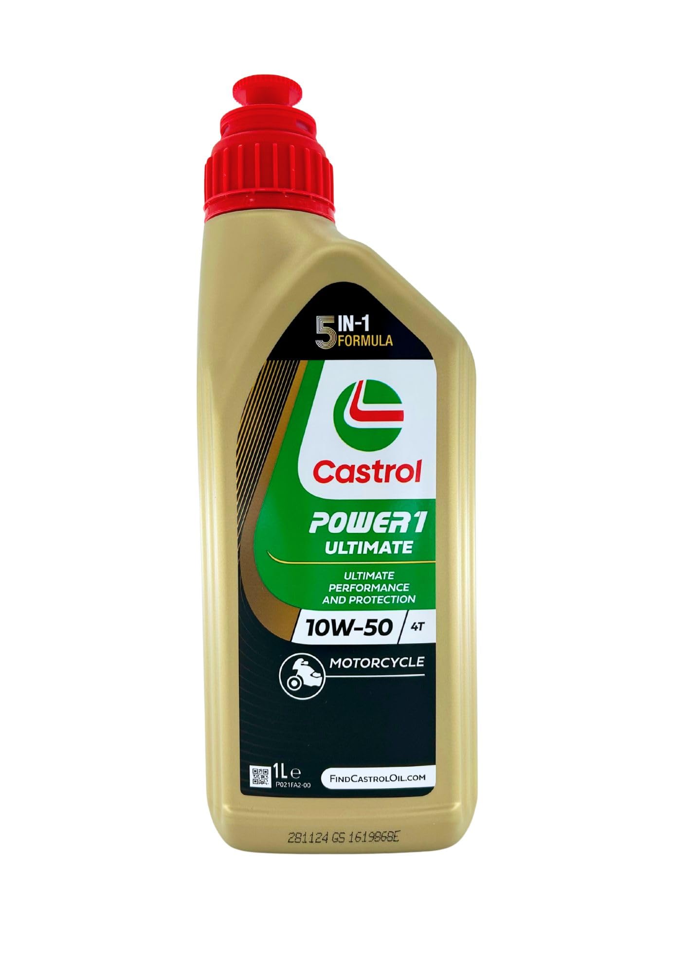 Aceite motor motos y scooters lubricante Castrol Power 1 Ultimate 10W50 con Llavero sacacorchos 5x1lt