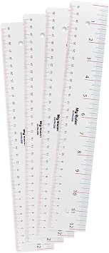 Hygloss Paper Ruler - 12" Bulk Rulers for Classroom, STEM, Easy-to-Read Numbers, White Cardstock, 24 Pack