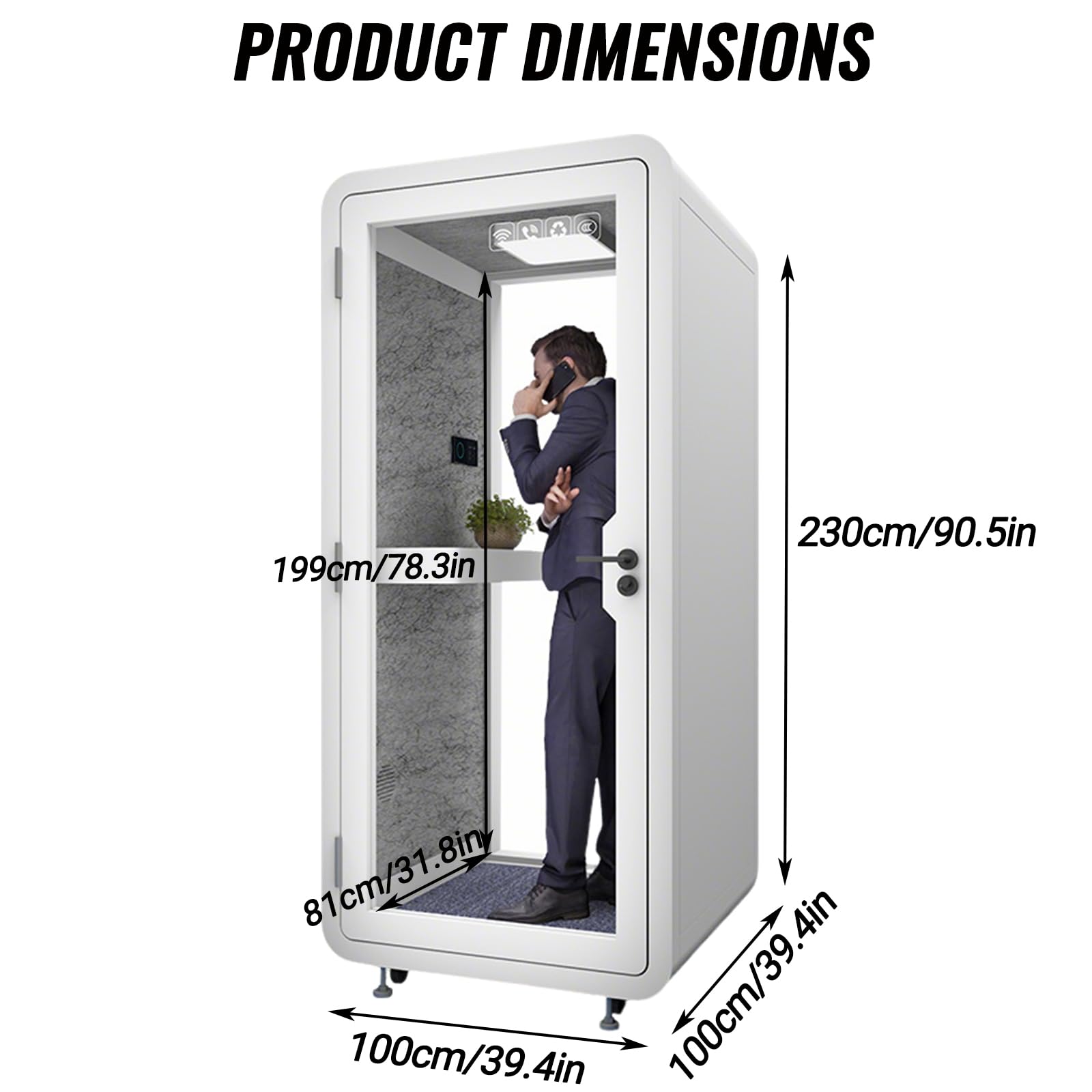 Quiet Meeting Pod – Cabina portatile con pannelli acustici per isolamento acustico, ideale per chiamate private e studio, soluzione per ufficio mobile
