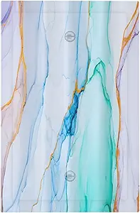 Decorative Light Switch Plate Covers Modern Ink Blue Green Marble Texure 1 Gang No Device Single Blank Outlet Covers Wall Plate Light Switch Cover Plate for Kitchen Bathroom Decor