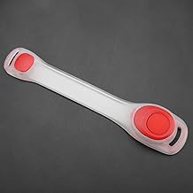 Lâmpada de segurança, braço luz LED lâmpada de corrida noturna luz LED, cinto de segurança de ciclismo luz LED noite para corrida ciclismo esportes ao ar livre (concha vermelha, vermelho)