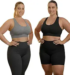 Kit 2 Top Plus Size Reforçado Academia Fitness Nadador Suplex Caminhada e Treino Roupa Feminina