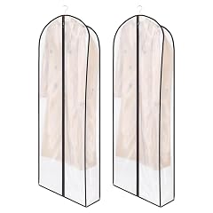 Zilink Breathable Fur Coat Storage Bags 60 Dress Bags for Gowns Long Dust Covers for Hanging Clothes with