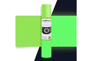 TECKWRAP Glow in the Dark Neon Lime Green Craft Vinyl
