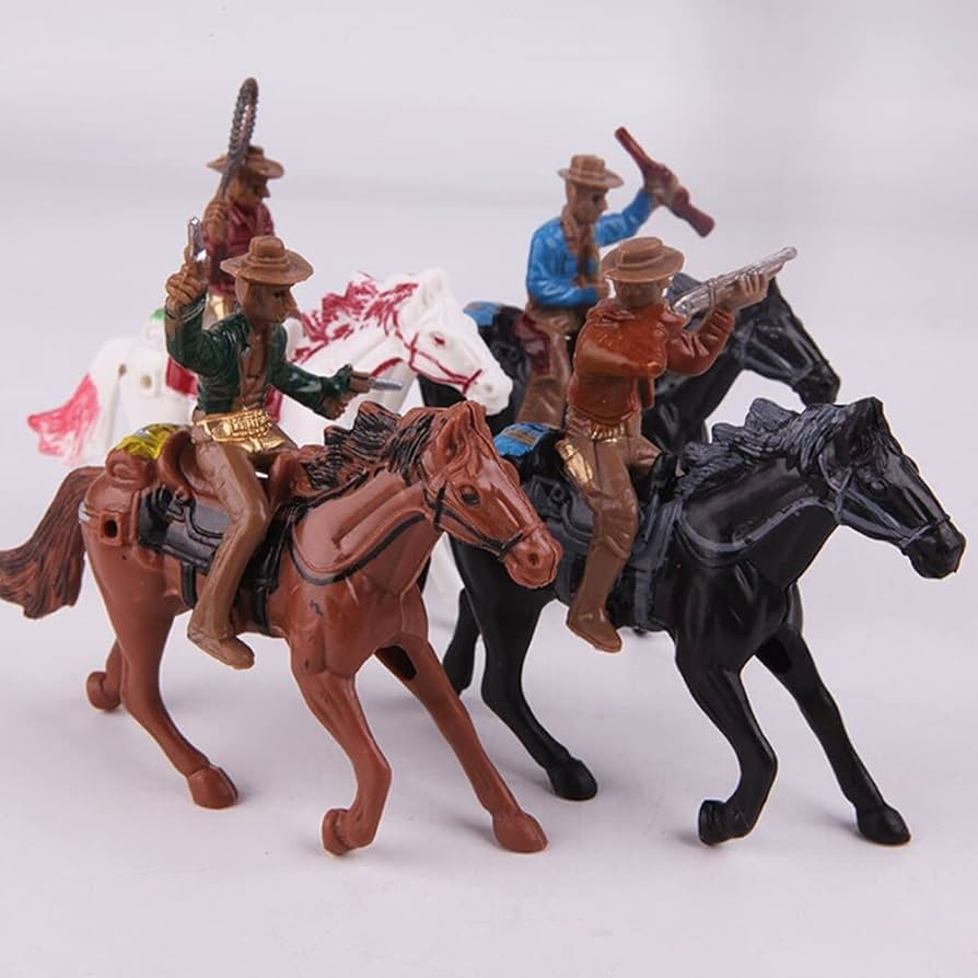 ドイツ ビンテージ　カウボーイ & インディアン フィギュア x4 フィギュア ドイツ ビンテージ カウボーイ & インディアン フィギュア x4