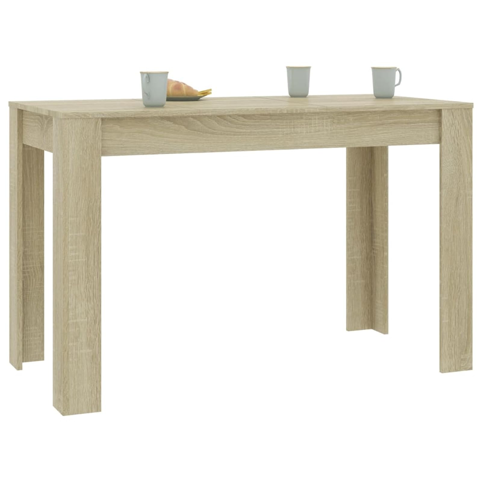 Homgoday Dąb Sonoma stół do jadalni 120 x 60 x 76 cm wielowarstwowy drewniany wystrój stołu ogrodowego, stół zewnętrzny, stół tarasowy, stół jadalny, stół kuchenny stół zewnętrzny
